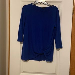 Blue Twist Detail Top